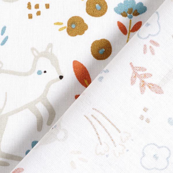 Tissu en coton Cretonne Animaux d’Australie sur un pré – blanc,  image number 5