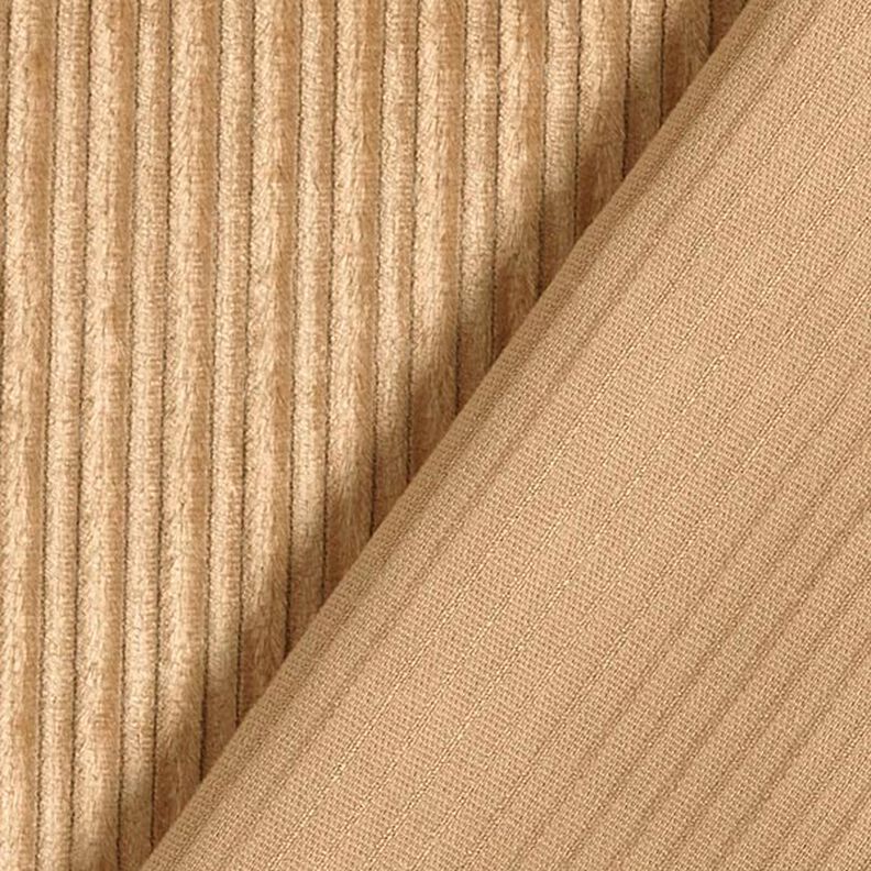 Velours côtelé stretch en coton-viscose mélangé, uni – beige, image number 3