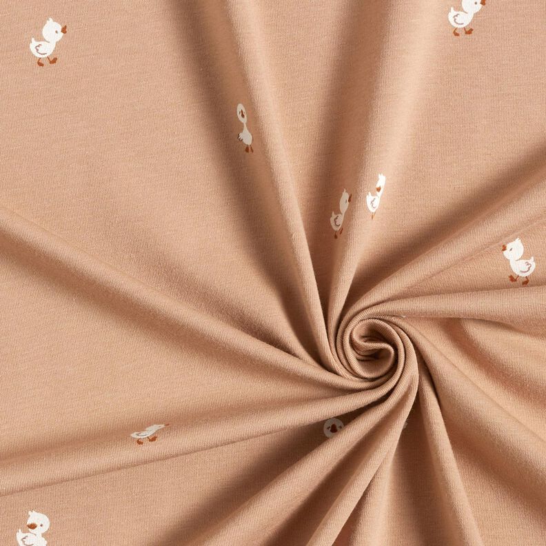 Jersey coton poussin – marron clair, image number 3