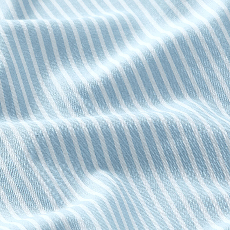 Popeline coton Rayures – bleu clair/blanc,  image number 2
