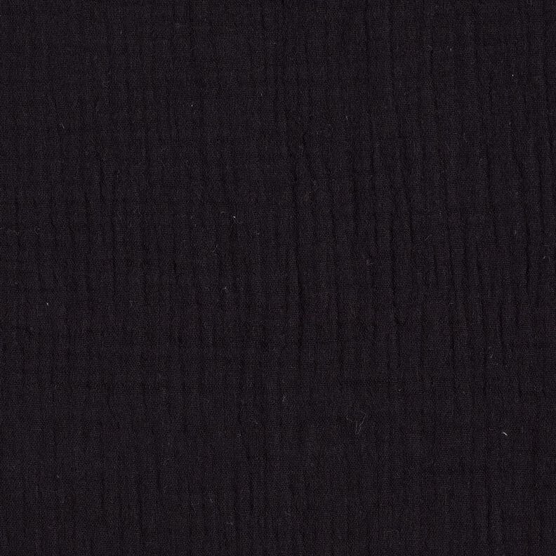 Tissu triple gaze de coton Uni – noir,  image number 3