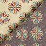 Tissu de décoration Gobelin Mandalas de petites fleurs – beige clair/rouge,  thumbnail number 4