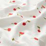 Tissu double gaze de coton Cerises brodées | Poppy Fabrics – blanc/rouge feu,  thumbnail number 2