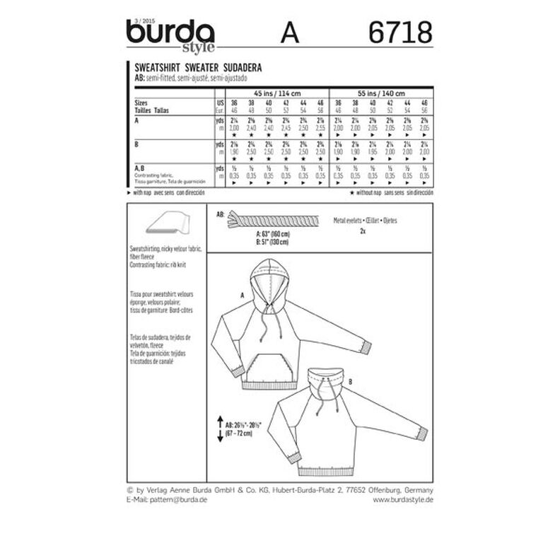 Pull-over, Burda 6718,  image number 6