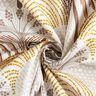 Tissu de décoration Sergé coton Feuilles de palmiers abstraites – jaune curry/ivoire,  thumbnail number 3