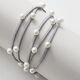 Ruban imitation cuir avec perles [ 3 mm ] – gris,  thumbnail number 1