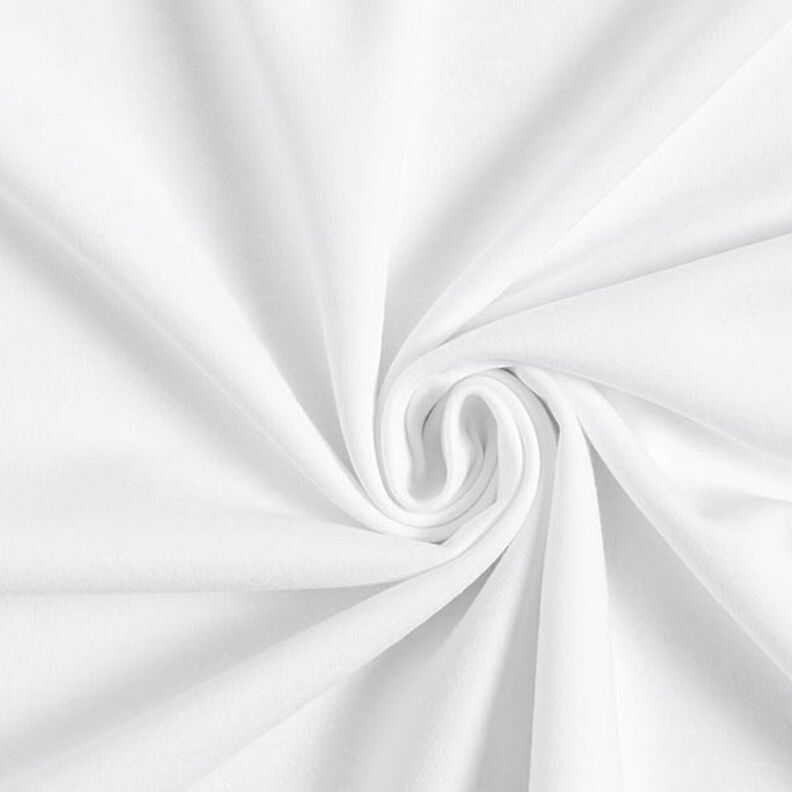 Molleton coton léger uni – blanc, image number 1