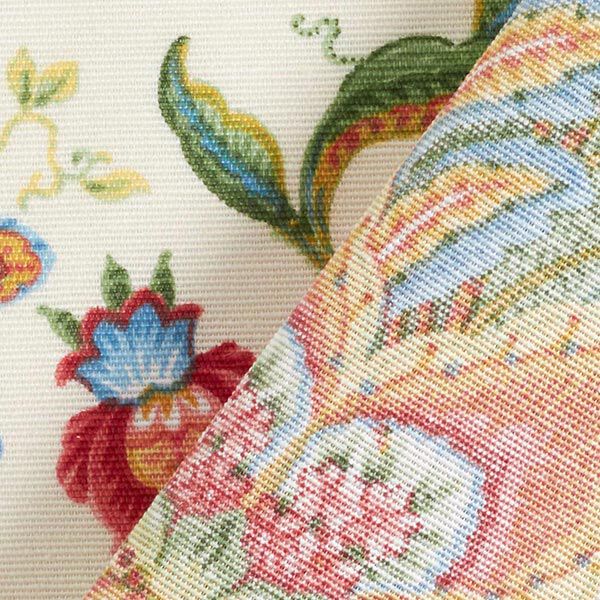 Tissu décoratif Toile ornements floraux orientaux 280 cm – nature/vert,  image number 4