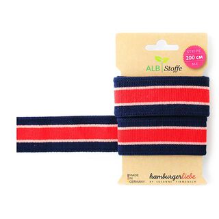 GOTS Rubans jacquard Bio STRIPE ME COLLEGE [200 cm | 3,5 cm] | Albstoffe | Hamburger Liebe, 