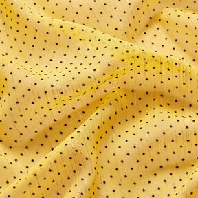 Mousseline Rayures et pois paillet&eacute;s &ndash; jaune citron, 