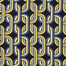 Tissu de viscose Motif de chaîne – bleu marine,  thumbnail number 1