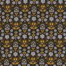 Tissu en coton Cretonne Fleurs grimpantes – noir/jaune curry,  thumbnail number 1