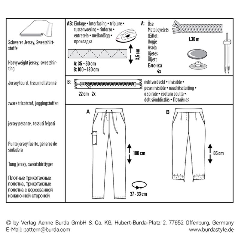Pantalon | pantalon 3/4, Burda 6471 | 34 - 46, image number 5