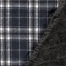 Tissu matelassé à carreaux – bleu nuit/gris pierre,  thumbnail number 2