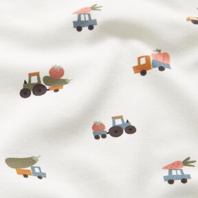 Jersey coton Livraison de légumes – écru, 