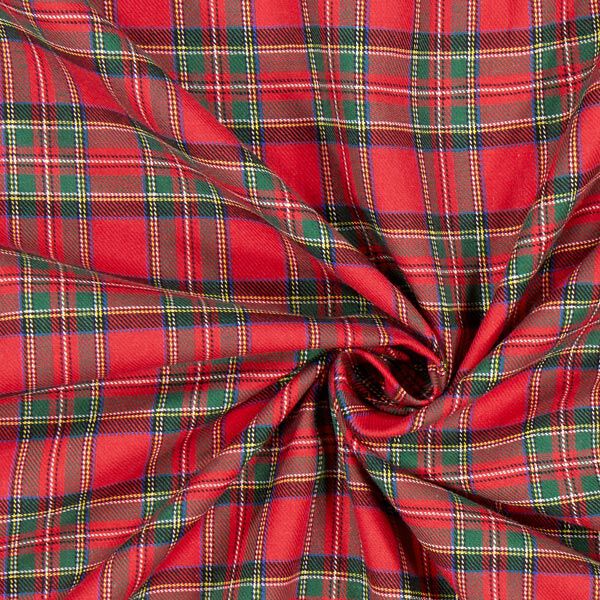 Flanelle coton Carreau écossais Glenside – rouge,  image number 2