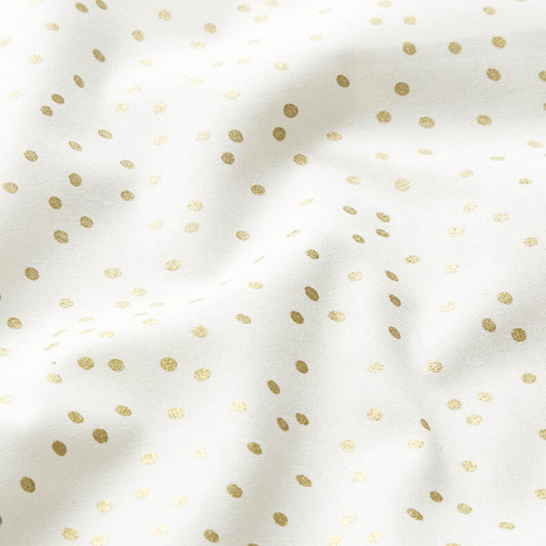 Tissu en coton Popeline Petits points – écru/or, image number 2