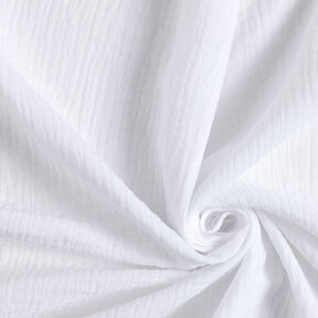 Tissu double gaze de coton – blanc, 