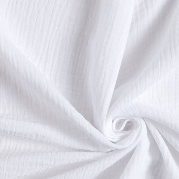 Tissu double gaze de coton – blanc,  image number 1