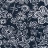 Mélange viscose lin Fleurs esquissées – bleu nuit/blanc,  thumbnail number 5