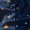 Tissu de décoration Ciel nocturne Glow in the Dark – or/bleu marine,  thumbnail number 3