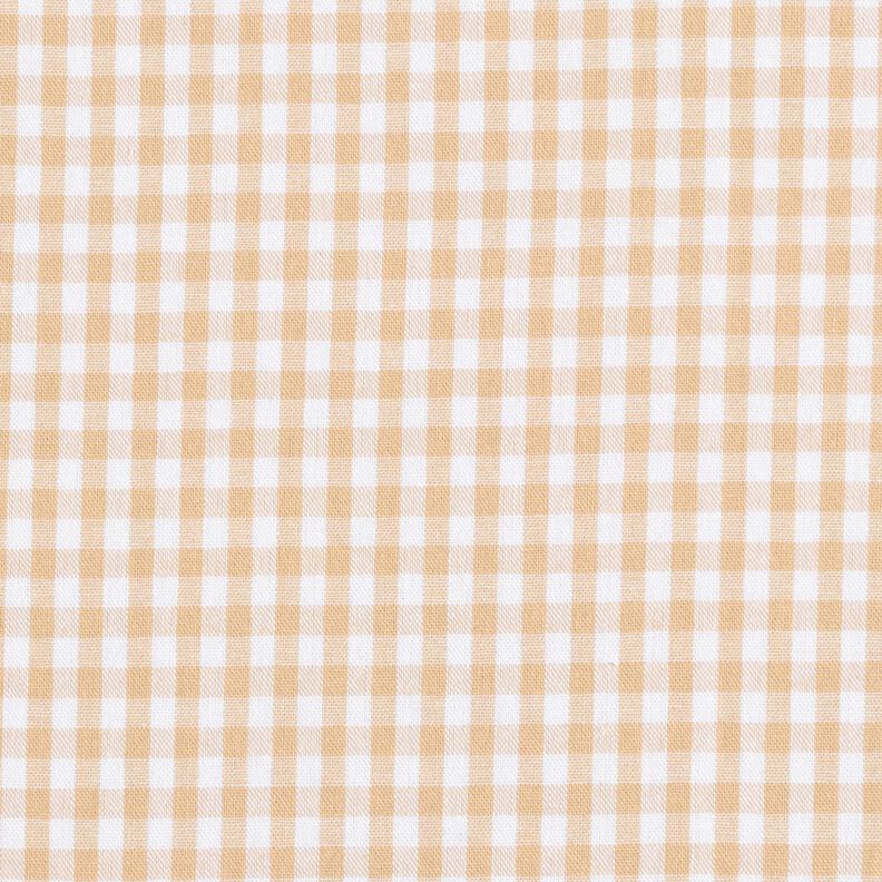 Tissu en coton Popeline Vichy à carreaux – beige,  image number 1