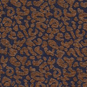 Tissu pour pantalon aspect denim à imprimé léopard – marron moyen/bleu nuit, 