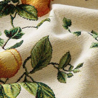 Tissu de décoration Gobelin Fruits – beige clair/carmin, 
