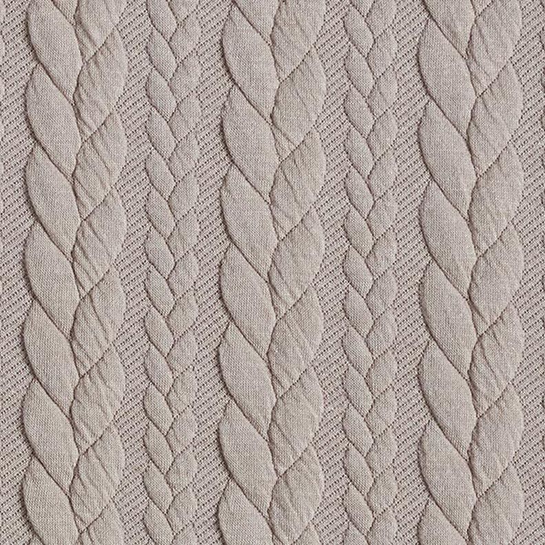 Jersey jacquard Cloqué Torsades – beige,  image number 1