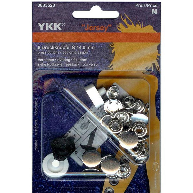 Bouton-pression sans couture Jersey 7 – argent | YKK, image number 1