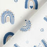 Tissu en coton Popeline Arcs-en-ciel mignons – bleu/blanc,  thumbnail number 4