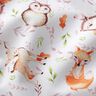 Tissu en coton Percale animaux de la forêt – blanc/marron clair,  thumbnail number 2