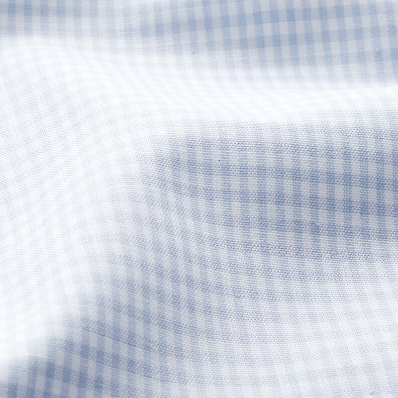 Tissu en coton Vichy à carreaux 0,2 cm – jean bleu clair/blanc,  image number 2