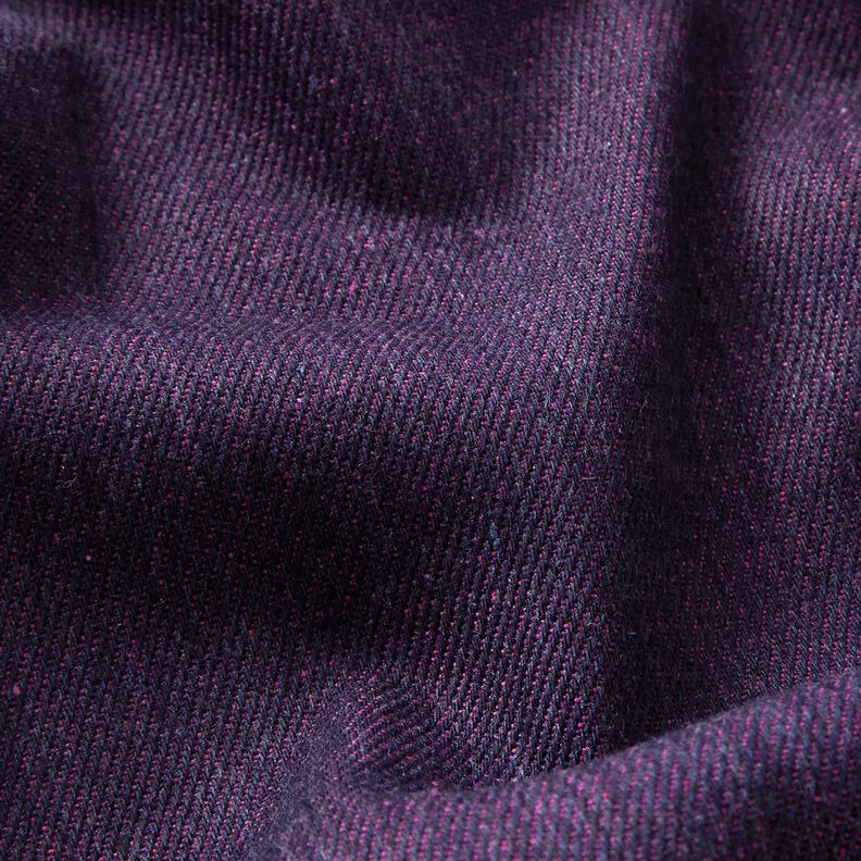 Denim de coton mélangé – aubergine,  image number 2
