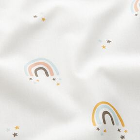 Popeline coton Pluie d’arc-en-ciel – ivoire, 