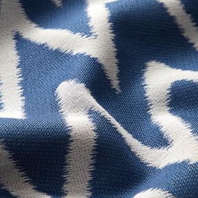 Tissus pour l’extérieur Jacquard Motif ikat – bleu, 