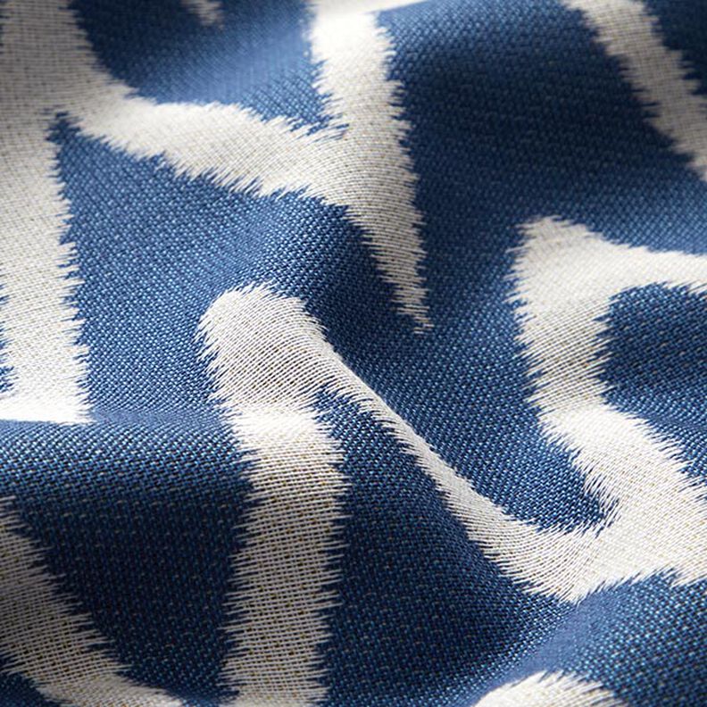 Tissus pour l’extérieur Jacquard Motif ikat – bleu,  image number 2