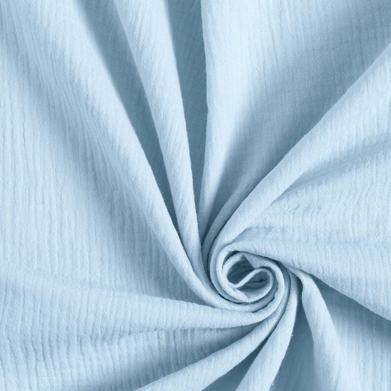 Tissu double gaze de coton – bleu bébé,  image number 1