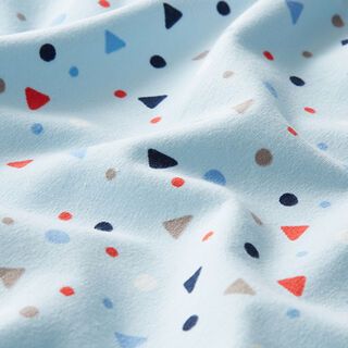 Jersey coton Dreiecke und Kreise – bleu bébé, 