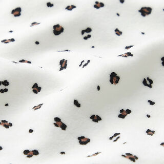Tissu Nicki Petit motif léopard – blanc, 