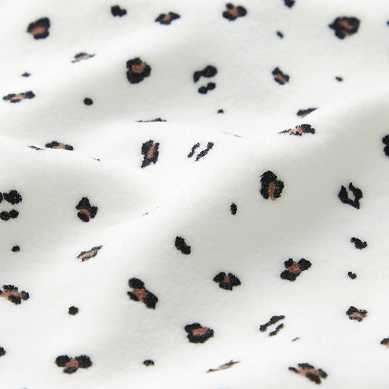 Tissu Nicki Petit motif léopard – blanc,  image number 2