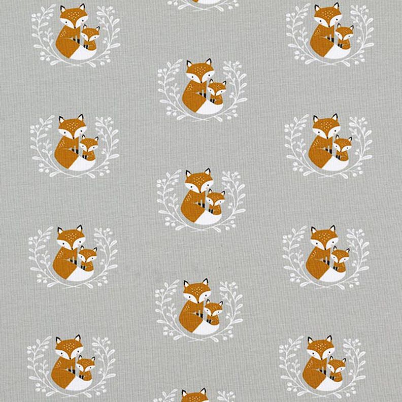 Jersey coton Grand renard et petit renard – argent,  image number 1