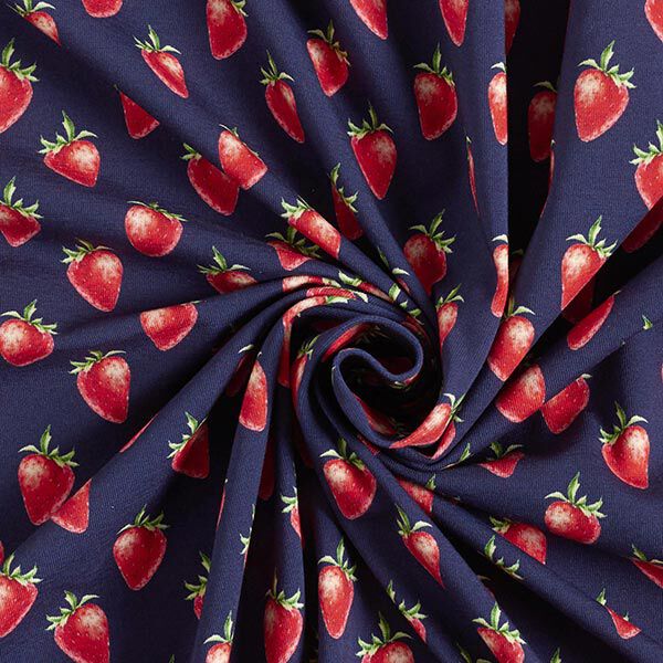 Jersey coton Fraises Impression numérique | STENZO – bleu marine/rouge feu, image number 4