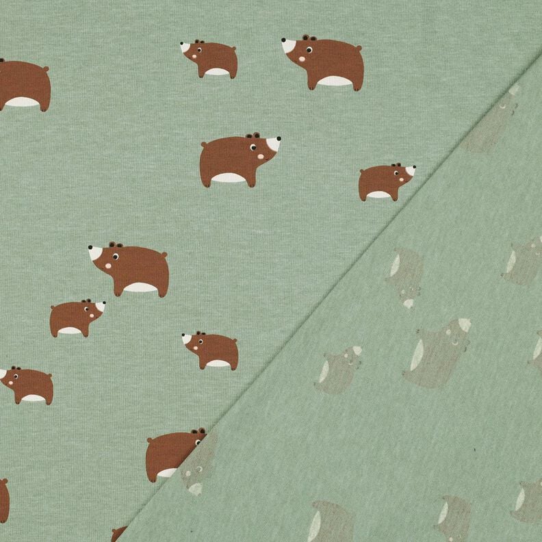 Jersey coton Ours | Poppy Fabrics – roseau/brun-marron, image number 4