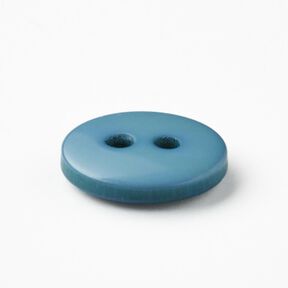 Bouton à 2 trous rond [Ø 11 mm] – bleu brillant, 