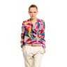 Voile de viscose-coton avec boucles abstraites – violet pastel/bleu aqua,  thumbnail number 5
