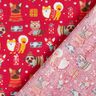 Tissu en coton Cretonne Chiens à Noël – rouge,  thumbnail number 4