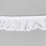 Dentelle ruchée brodée – blanc,  thumbnail number 1