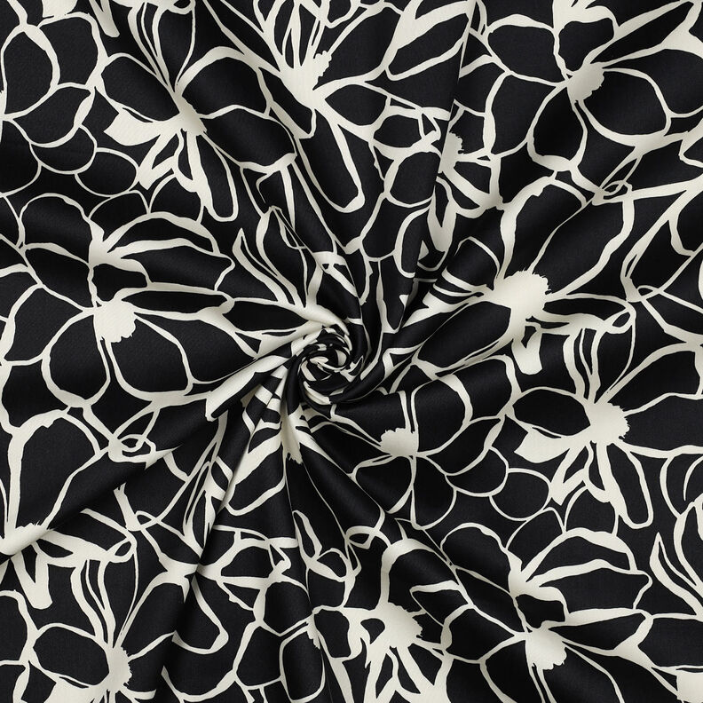 Satin de coton Magnolia | Nerida Hansen – noir/écru,  image number 3