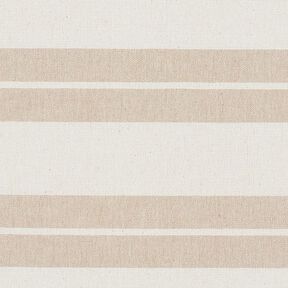 Tissu de décoration Canvas mélange de rayures recyclé – beige, 